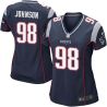 Cheap Antonio Johnson Patriots Women Jersey From China Blue Game #98
