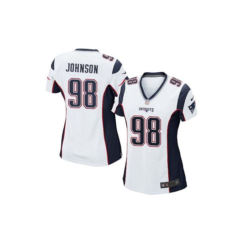 Cheap Antonio Johnson Patriots Women Jersey From China White Game #98