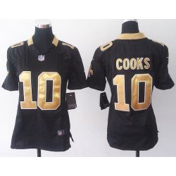 Cheap Brandin Cooks Saints Women Jersey From China Black Game #10