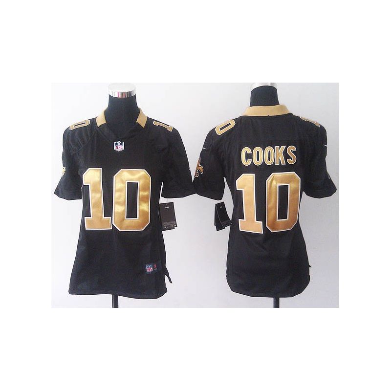 Cheap Brandin Cooks Saints Women Jersey From China Black Game #10