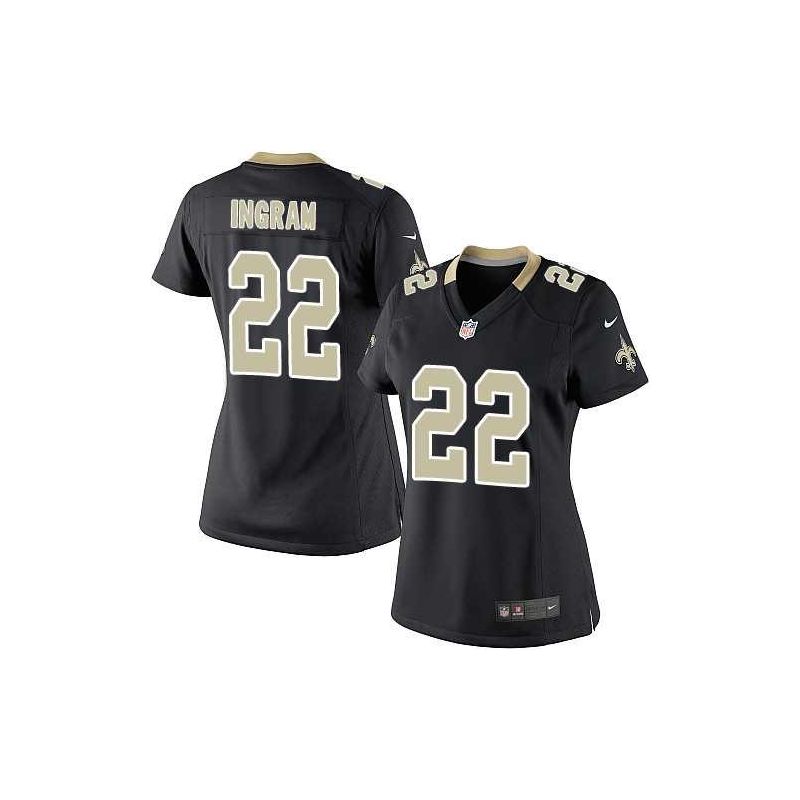 Cheap Mark Ingram Saints Women Jersey From China Black Game #22