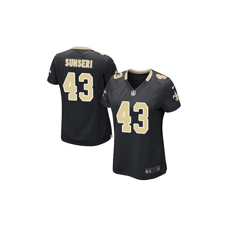 Cheap Vinnie Sunseri Saints Women Jersey From China Black Game #43