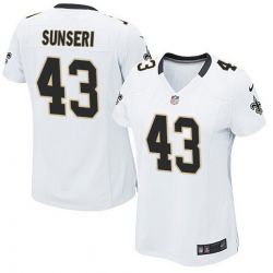 Cheap Vinnie Sunseri Saints Women Jersey From China White Game #43