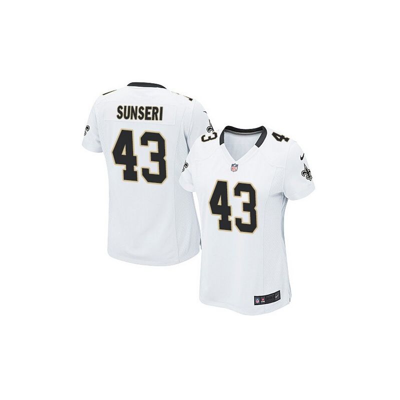 Cheap Vinnie Sunseri Saints Women Jersey From China White Game #43