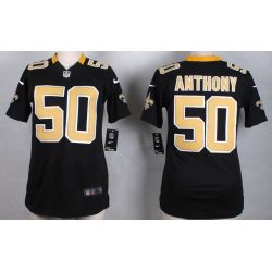 Cheap Stephone Anthony Saints Women Jersey From China Black Game #50