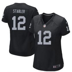 Cheap Kenny Stabler Raiders Women Jersey From China Black Game #12