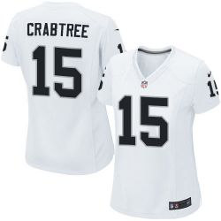 Cheap Michael Crabtree Raiders Women Jersey From China White Game #15