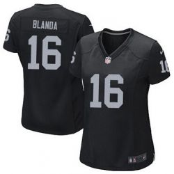 Cheap George Blanda Raiders Women Jersey From China Black Game #16