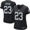 Cheap Tarell Brown Raiders Women Jersey From China Black Game #23