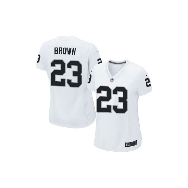 Cheap Tarell Brown Raiders Women Jersey From China White Game #23