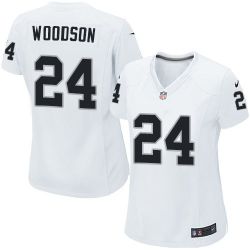 Cheap Charles Woodson Raiders Women Jersey From China White Game #24