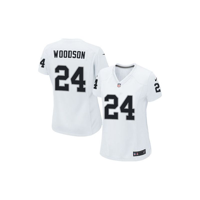 Cheap Charles Woodson Raiders Women Jersey From China White Game #24