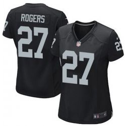 Cheap Carlos Rogers Raiders Women Jersey From China Black Game #27