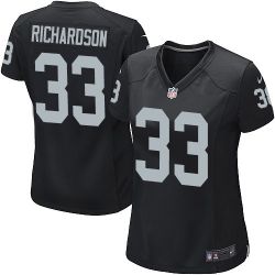 Cheap Trent Richardson Raiders Women Jersey From China Black Game #33