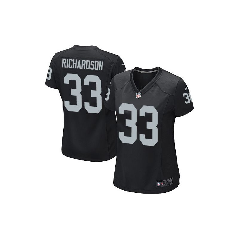 Cheap Trent Richardson Raiders Women Jersey From China Black Game #33