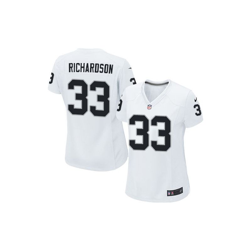 Cheap Trent Richardson Raiders Women Jersey From China White Game #33