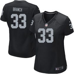 Cheap Tyvon Branch Raiders Women Jersey From China Black Game #33