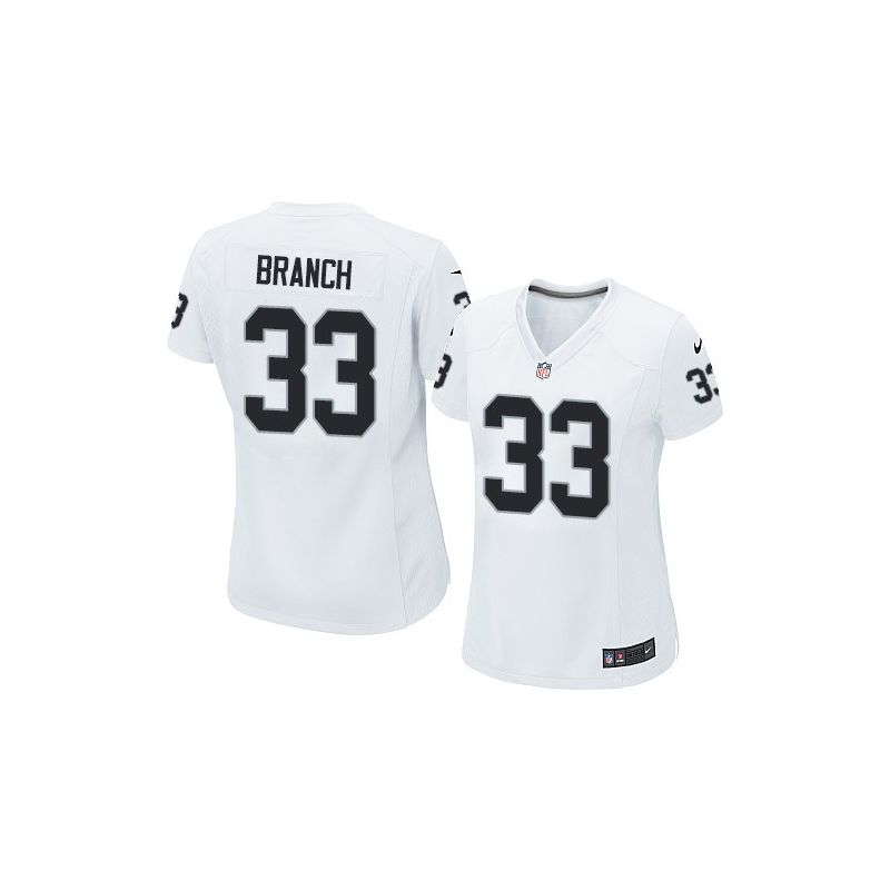 Cheap Tyvon Branch Raiders Women Jersey From China White Game #33