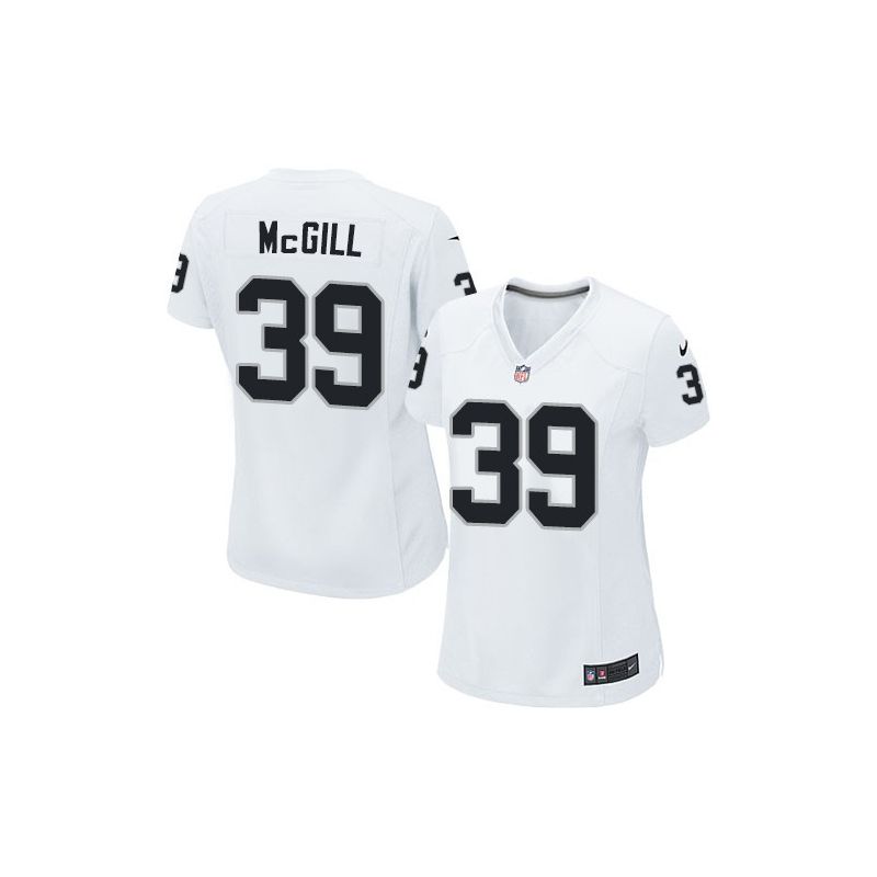 Cheap Keith McGill Raiders Women Jersey From China White Game #39