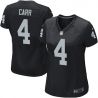 Cheap Derek Carr Raiders Women Jersey From China Black Game #4
