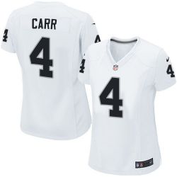 Cheap Derek Carr Raiders Women Jersey From China White Game #4