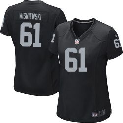 Cheap Stefen Wisniewski Raiders Women Jersey From China Black Game #61