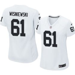 Cheap Stefen Wisniewski Raiders Women Jersey From China White Game #61