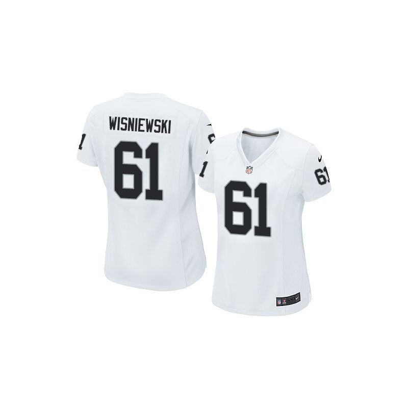 Cheap Stefen Wisniewski Raiders Women Jersey From China White Game #61
