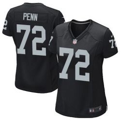 Cheap Donald Penn Raiders Women Jersey From China Black Game #72