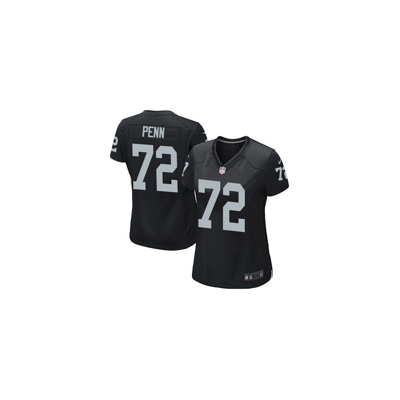 Cheap Donald Penn Raiders Women Jersey From China Black Game #72