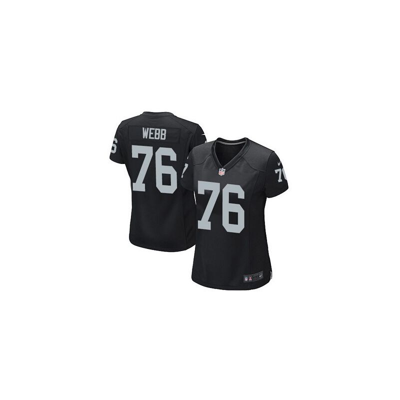 Cheap JMarcus Webb Raiders Women Jersey From China Black Game #76