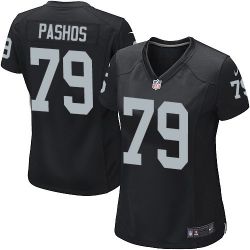 Cheap Tony Pashos Raiders Women Jersey From China Black Game #79