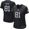 Cheap Tim Brown Raiders Women Jersey From China Black Game #81