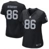 Cheap David Ausberry Raiders Women Jersey From China Black Game #86