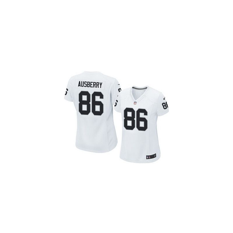 Cheap David Ausberry Raiders Women Jersey From China White Game #86