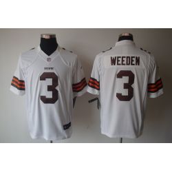 Cheap Brandon Weeden Browns Jersey #3 White From China Limited