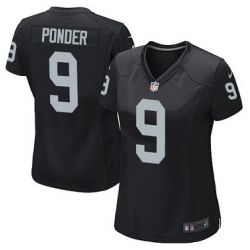 Cheap Christian Ponder Raiders Women Jersey From China Black Game #9