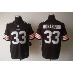 Cheap Trent Richardson Browns Jersey #33 Brown From China Limited