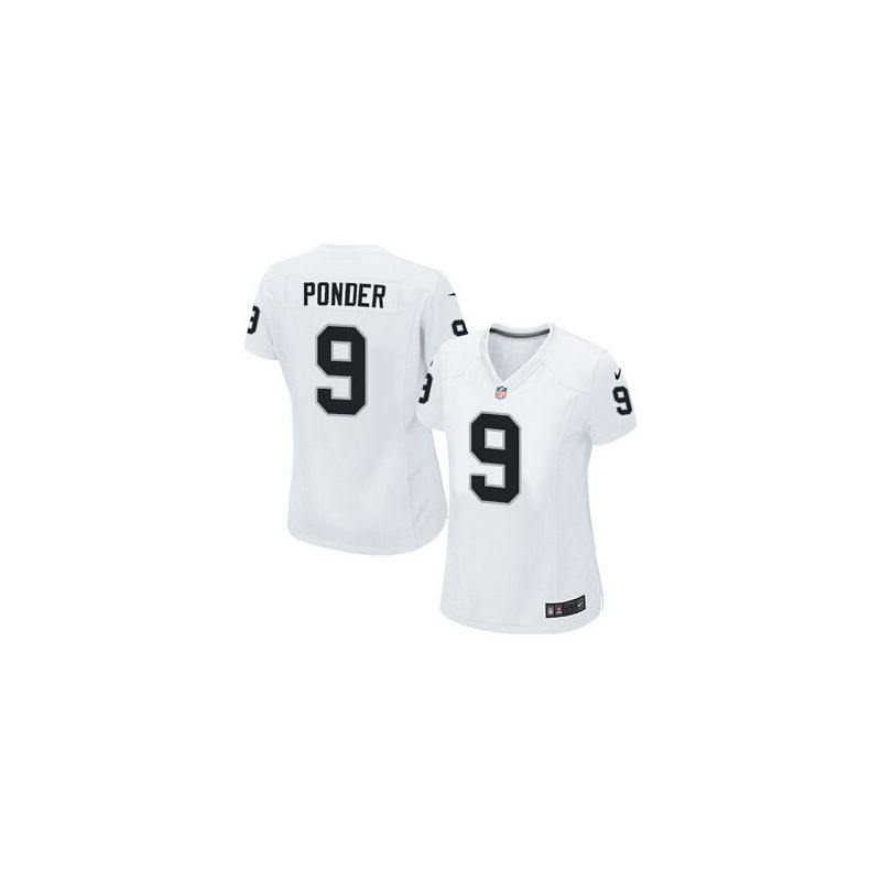 Cheap Christian Ponder Raiders Women Jersey From China White Game #9