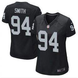 Cheap Antonio Smith Raiders Women Jersey From China Black Game #94