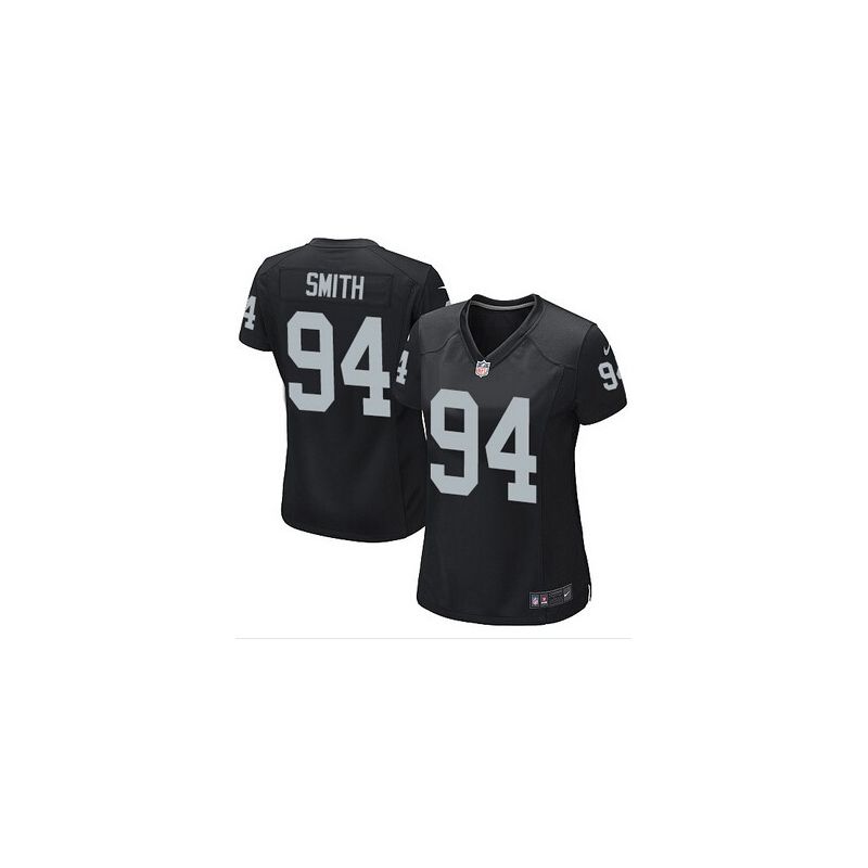 Cheap Antonio Smith Raiders Women Jersey From China Black Game #94