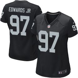 Cheap Mario Edwards Jr Raiders Women Jersey From China Black Game #97
