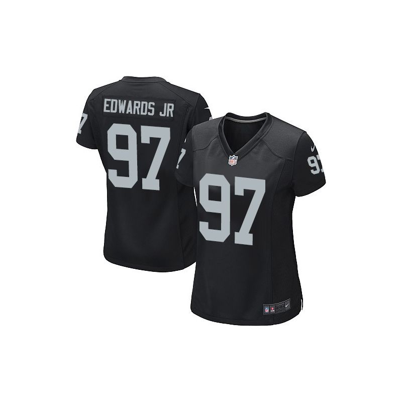 Cheap Mario Edwards Jr Raiders Women Jersey From China Black Game #97