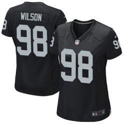 Cheap CJ Wilson Raiders Women Jersey From China Black Game #98