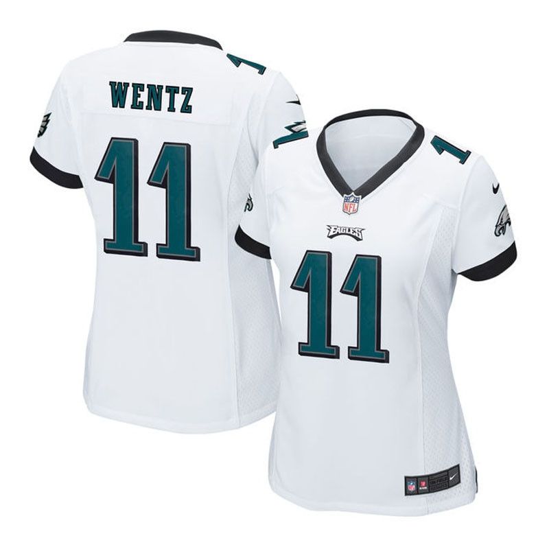 Cheap Carson Wentz Eagles Women Jersey From China White Game #11