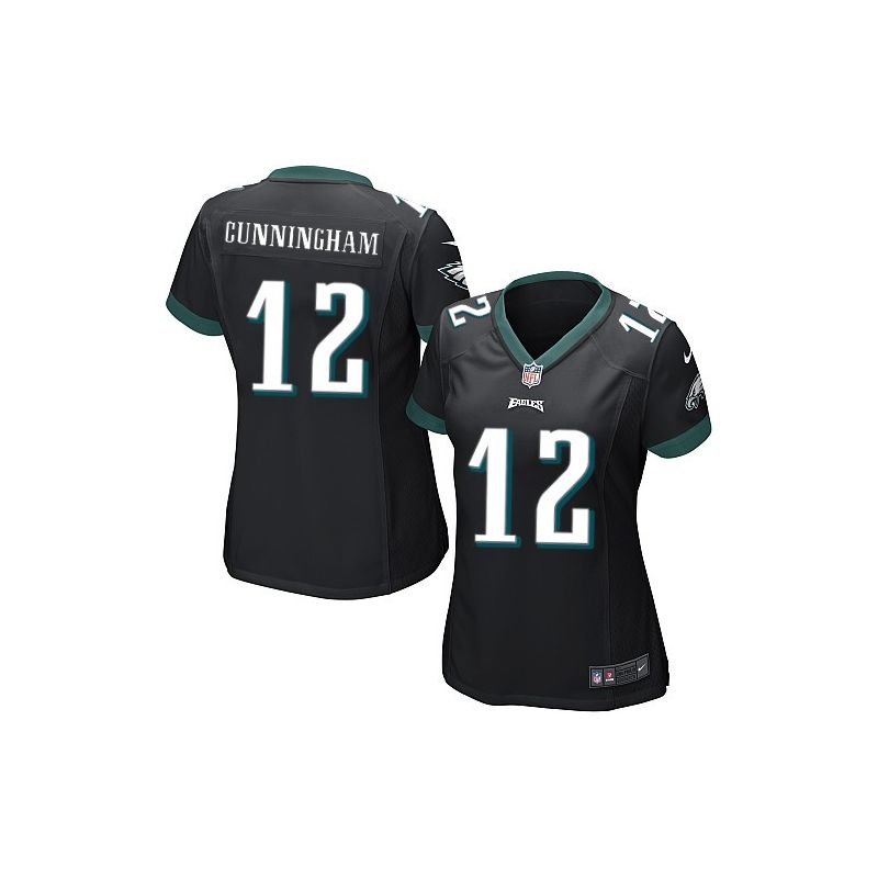 Cheap Randall Cunningham Eagles Women Jersey From China Black Game #12