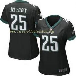 Cheap LeSean McCoy Eagles Women Jersey From China Black Game #25