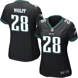 Cheap Earl Wolff Eagles Women Jersey From China Black Game #28