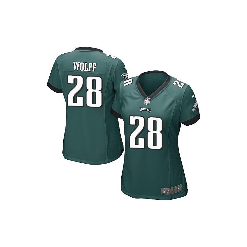 Cheap Earl Wolff Eagles Women Jersey From China Green Game #28