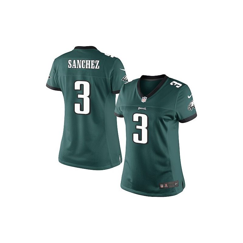 Cheap Mark Sanchez Eagles Women Jersey From China Green Game #3